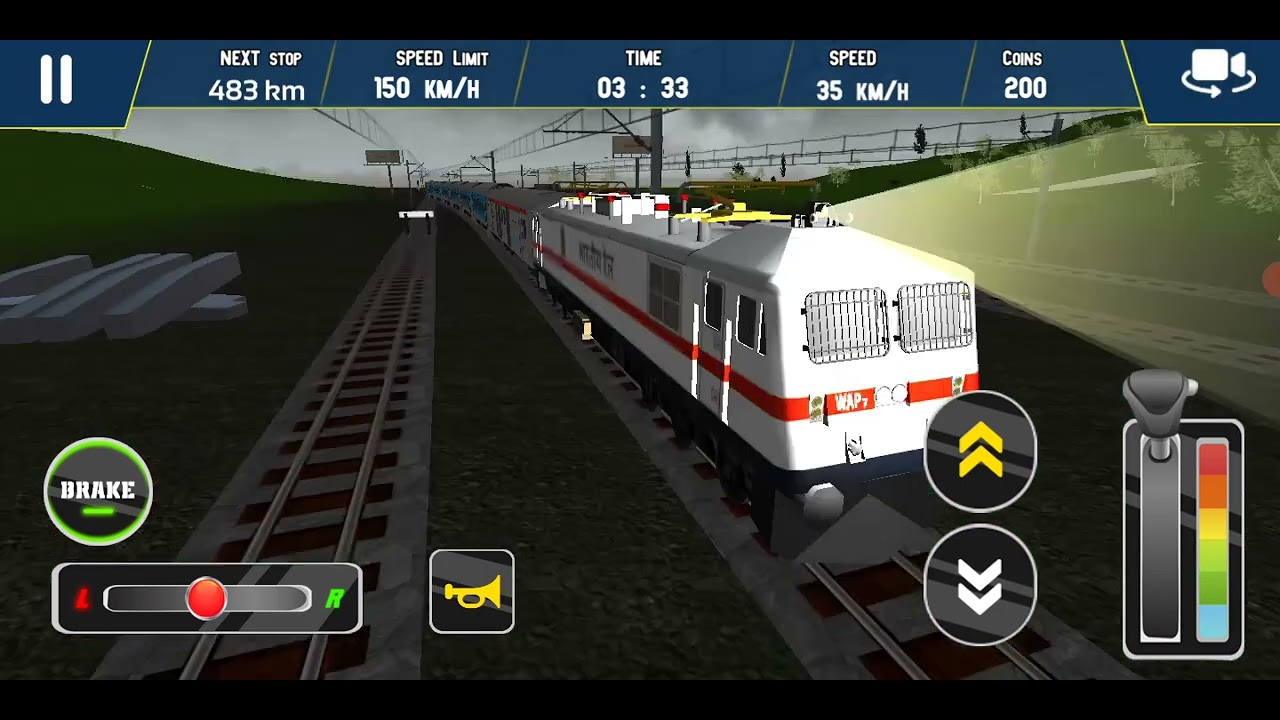 electric train simulator game video train crash - YouTube