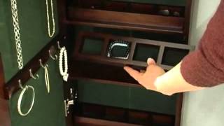For more details or to shop this Wall-Mounted Locking Wooden Jewelry Armoire, visit Hayneedle at: ...