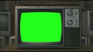 Vintage T V green screen video template   The Green Visuals