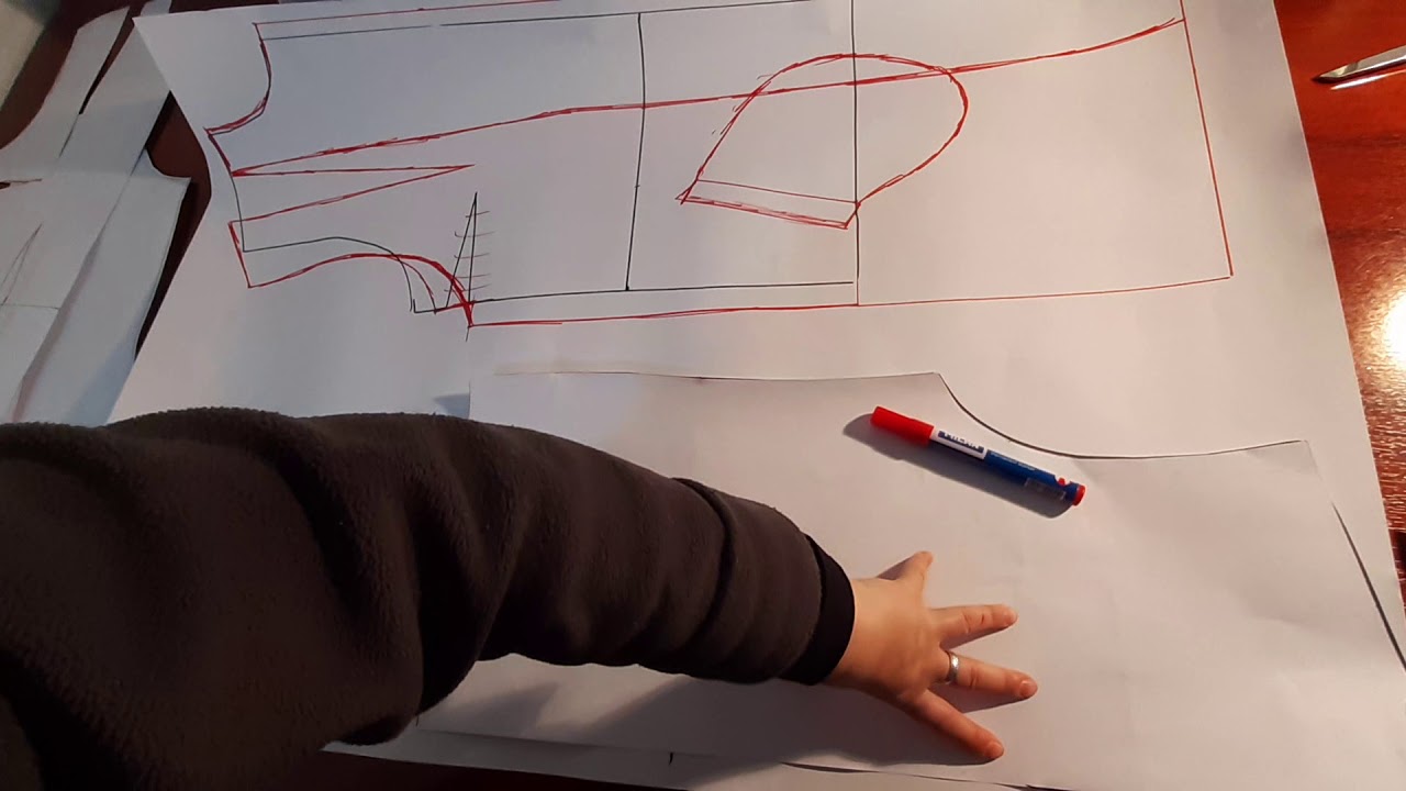 transformarea unui tipar de baza al bluzei intr-un tipar de paltonaș