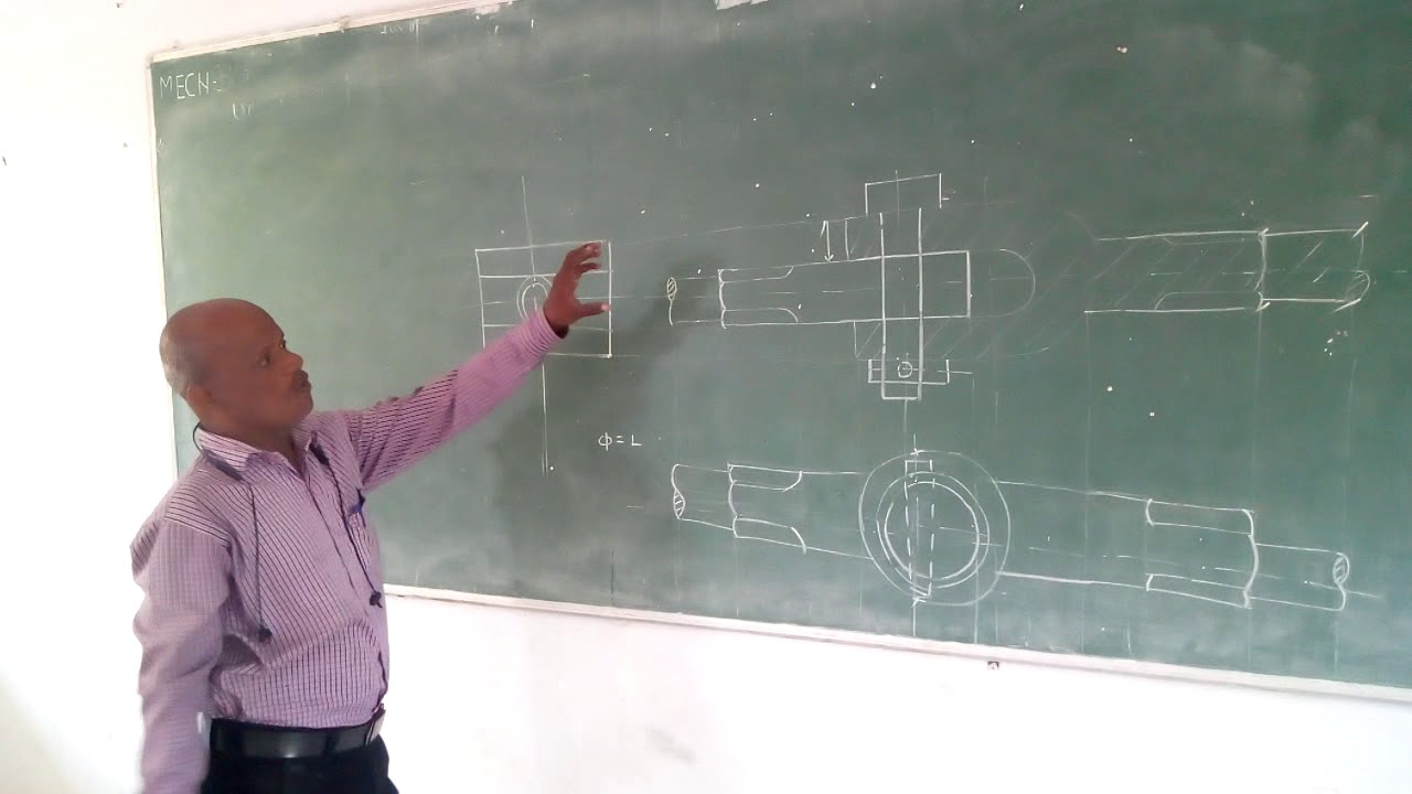Mechanical Engineering machine drawing kmvedi