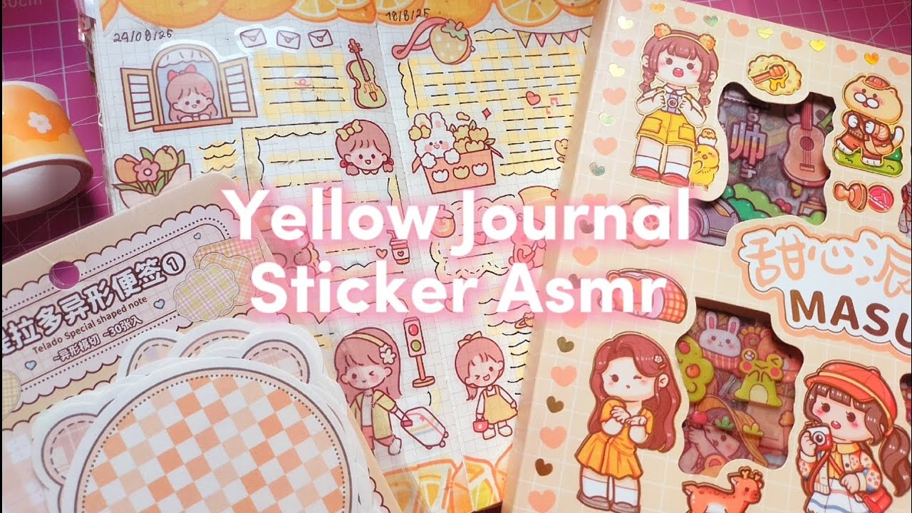 Yellow Journal Sticker Design Aesthetic Yellow Journal ππ Journal Sticker Asmr π - YouTube