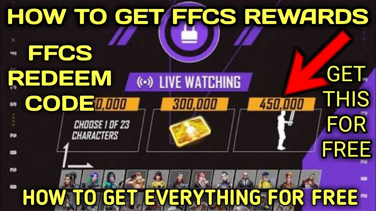 FFCS Rewards Redeem Code | Free Fire FFCS Event | FFCS | Total Gaming | Free Emote | Free Character