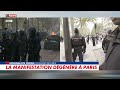 À Paris, le cortège parti de l'Hôtel de Ville est en train de dégénérer, témoigne notre équipe