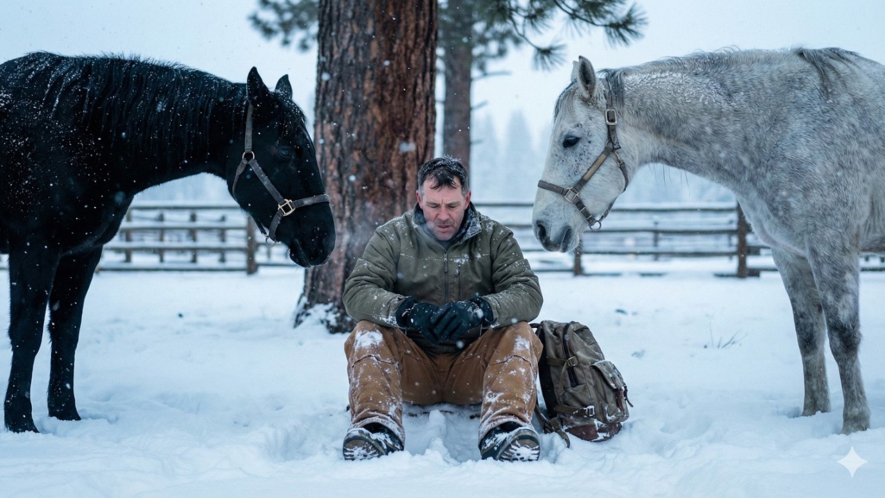 Wounded Veteran Rejected From Every Shelter—Until Two Abandoned Horses In Blizzard Saved His Life!!!