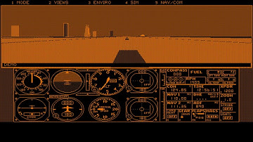 Flight Simulator 3 Running With Hercules Graphics on PCEM