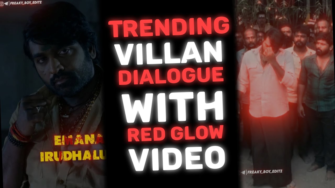 Trending villan dialogue with red glow video editing in alight motion🥵 | node video editing | tamil