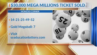 $30K winning Mega Millions ticket sold in Moncks Corner