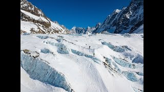 Skiing down the Argentiere Glacier by drone | Chamonix France