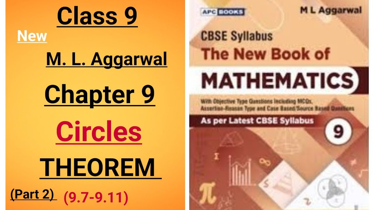 The New Book of Mathematics ml aggarwal class 9 maths chapter 9 Circles ...