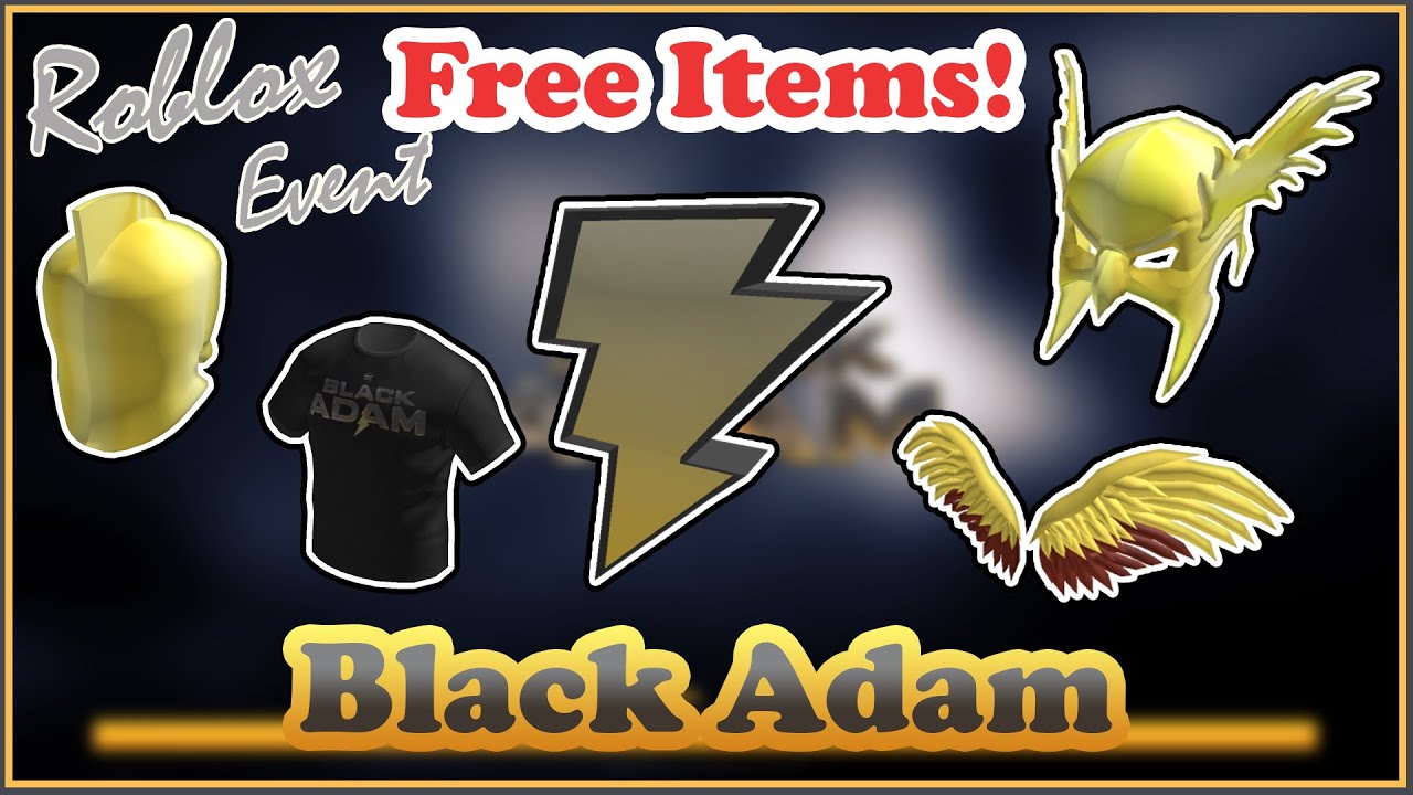 FREE ACCESSORIES! HOW TO GET Black Adam Bolt & T-Shirt! (ROBLOX Black Adam  ⚡ Experience) 