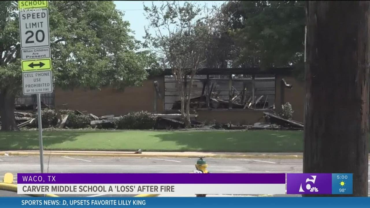 Fire destroys G.W. Carver Middle School - YouTube