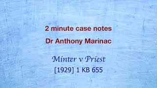 Minter v Priest (Client confidentiality)