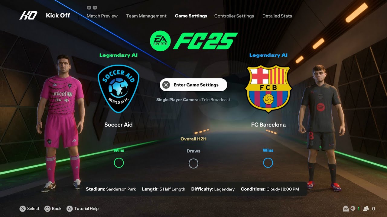 EA Sports FC 25 - Soccer Aid Vs FC Barcelona I Full Gameplay (PS5 ...