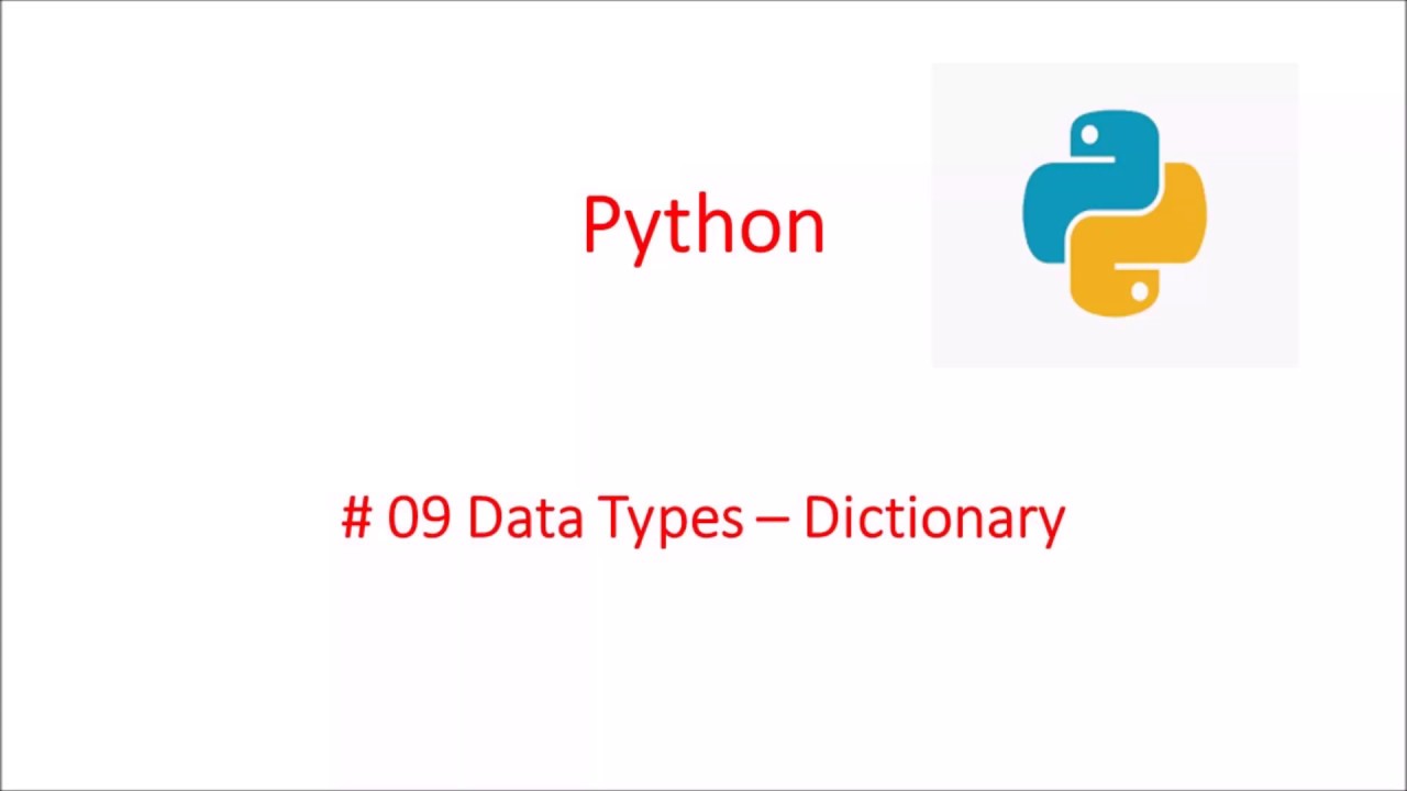 # 09 Python Data Types || Dictionary - YouTube