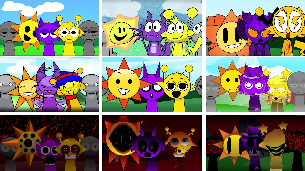 Incredibox - Sprunki but MIX MR SUN and DURPLE and SIMON in ALL Different Mods!