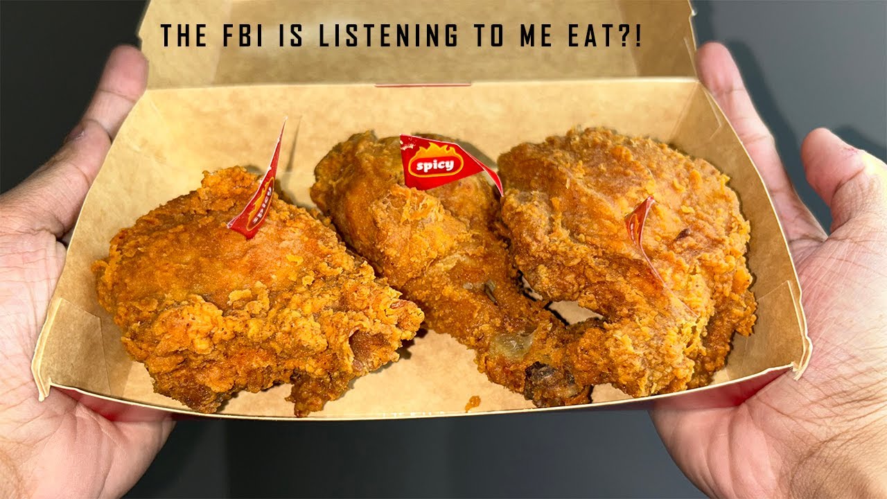 The FBI is listening to me eat?! Jollibee Mukbang/Review YouTube