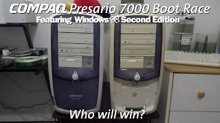 Compaq Presario 7000 Two-Way Boot Race with Windows 98 (AMD vs. Intel)