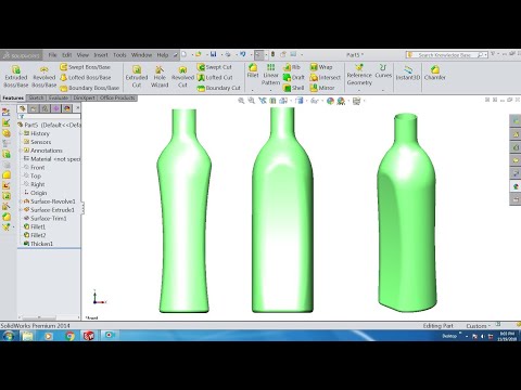 solidworks tutorial Bottle