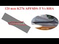 120 mm k276 apfsdst vs armour plate ballistic simulation