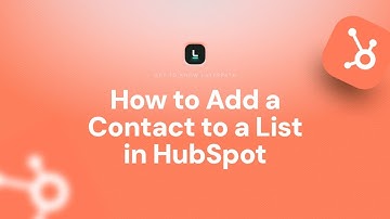 How to Add a Contact to a List in HubSpot | CRM Contact Management Tutorial (2024)
