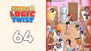 Brain Puzzle 2: Logic Twist Level 64 Girl Dorm Cool | Every Puzzle Solved! 🎯