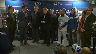 Dodgers Awarded NLCS Trophy | Dodgers vs Brewers NLCS Game 7