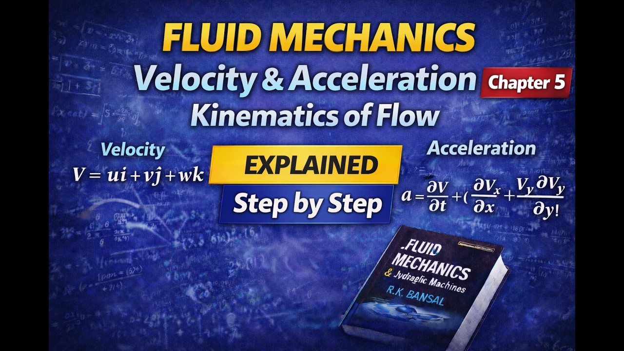 Flow Acceleration Fluid Mechanics | Velocity & Acceleration Explained | Kinematics of ...