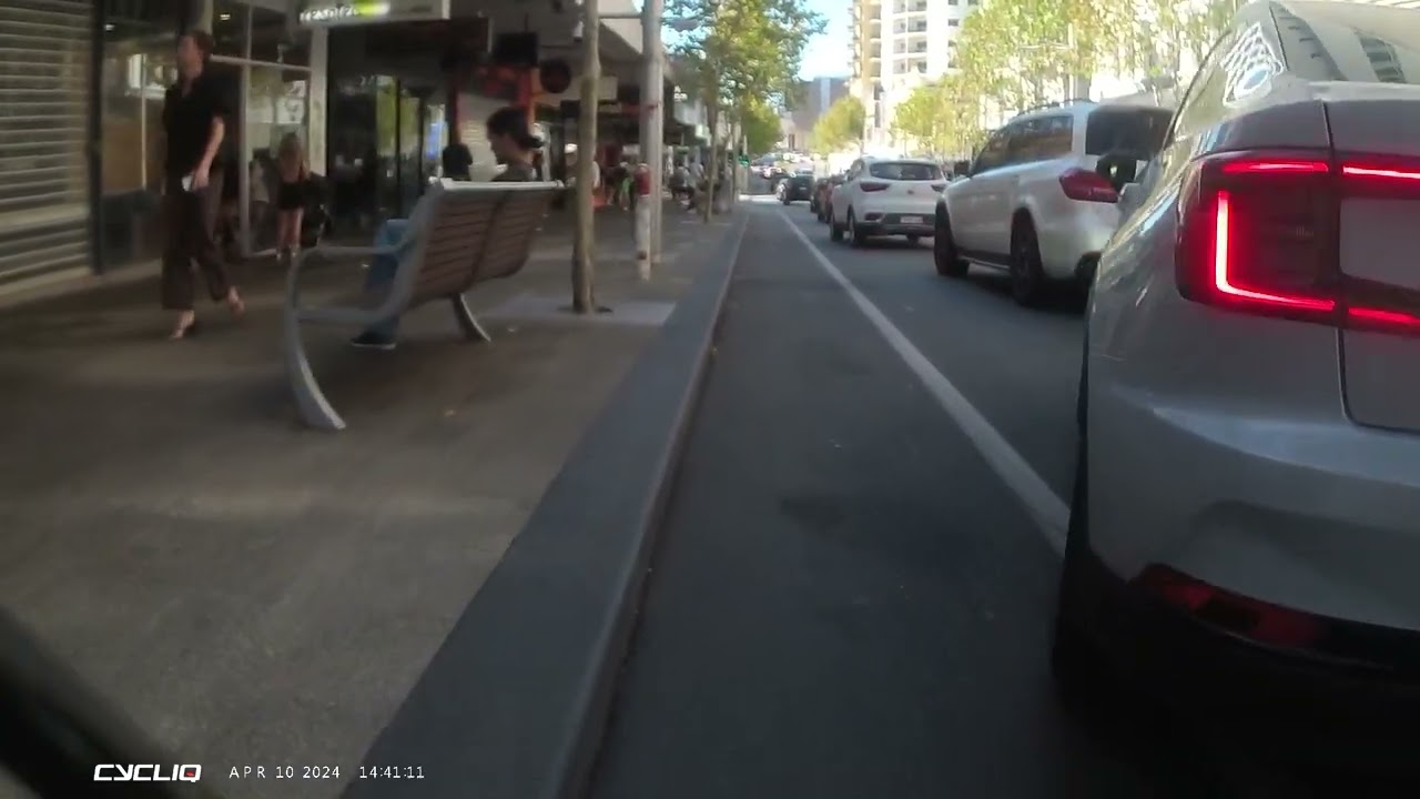 Another Close Call on Barrack Street, Perth - 10 April 2024