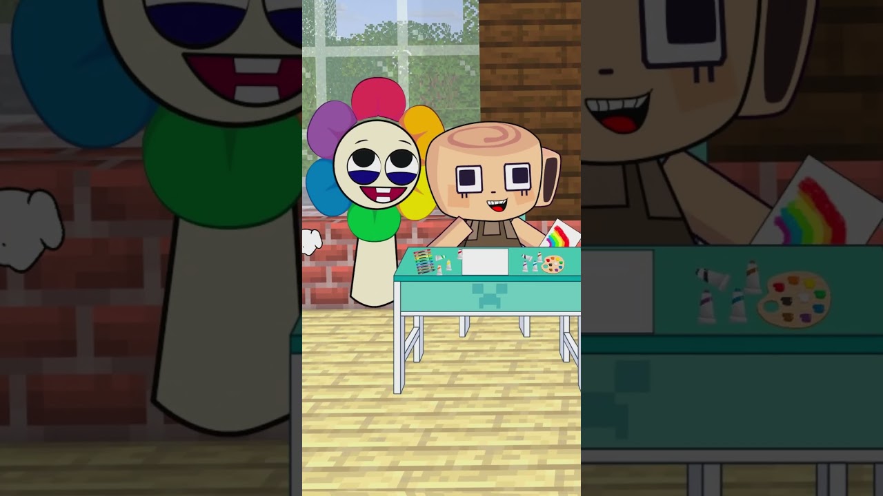 Конкурс рисунков радуги: Команда мира Дэнди против команды Алекса - История из Minecraft