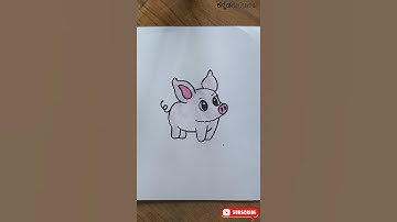 #Drawing_cute_piglet #cartoon_pig #step_by_step