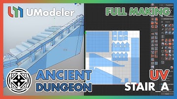 3D Modeling in Unity - Full Making Video of Unwrapping a Stair A in the  Ancient Dungeon