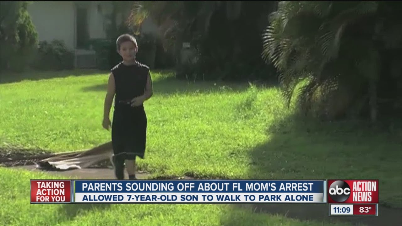 Mom arrested after allowing son to go to a park - YouTube