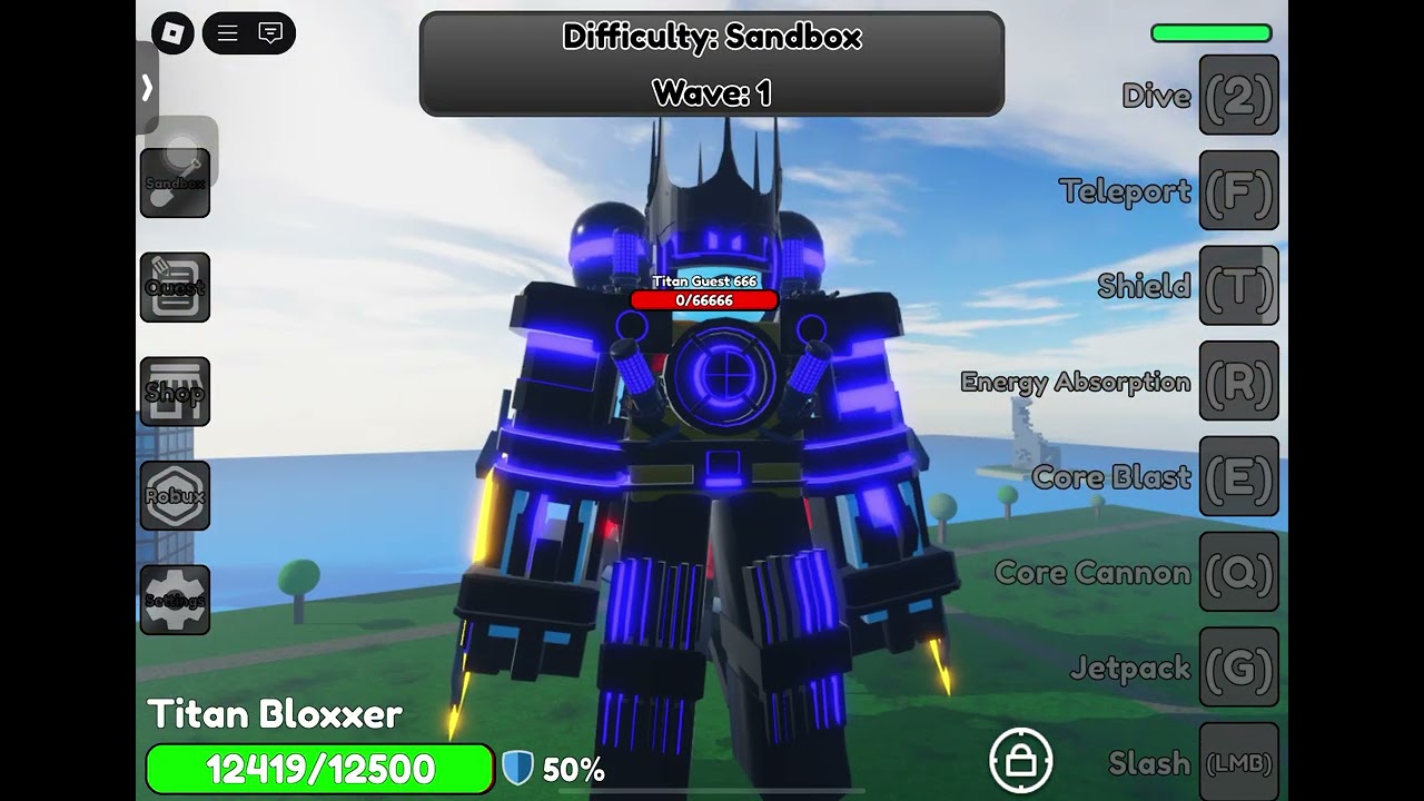 Show case for Titan bloxer