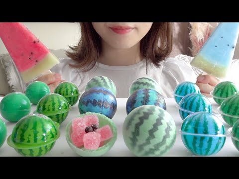 【咀嚼音】スイカスイーツを食べる【ASMR/EATINGSOUNDS】