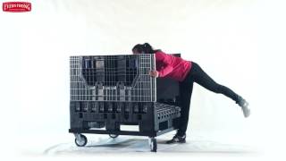 Intro tutorial:  PT-600  collapsible folding plastic pallet, liner and steel dolly