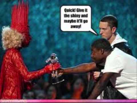 Eminem and Lady Gaga Funny Moment - YouTube