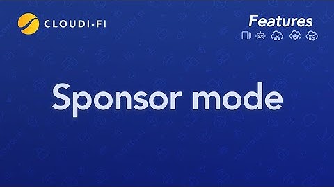 Cloudi-Fi feature: Cloud Captive Portal sponsor mode