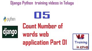 Django Python How to Create Count Number of words web application Part 01|VLR Training Class 05