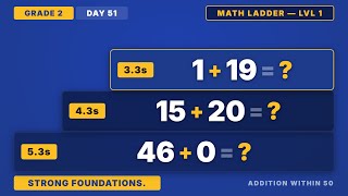 Addition Within 50 | Grade 2 Math Ladder Level 1 (Day 51/365)