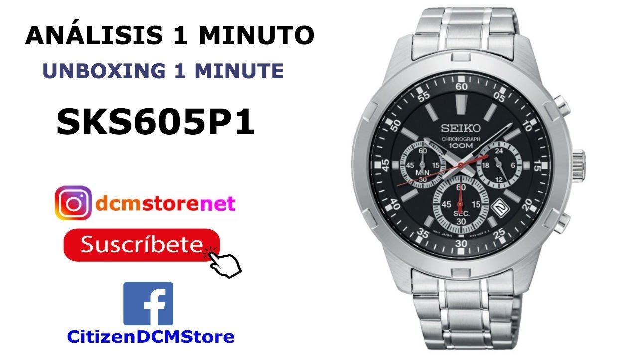 SKS605P1 Seiko Revisión 1 Minuto Unboxing 1 Minute - YouTube