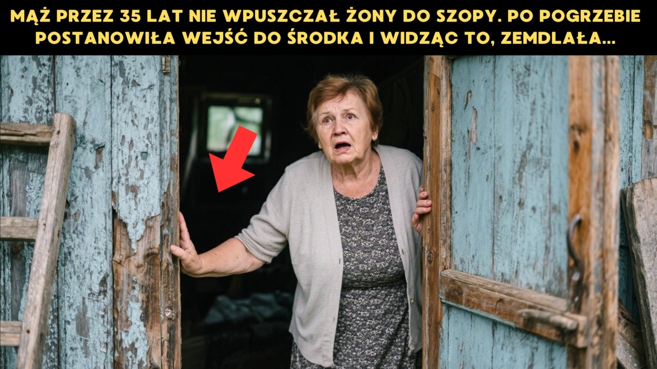Mąż przez 35 lat nie wpuszczał żony do szopy. Po pogrzebie postanowiła wejść do środka i widząc to