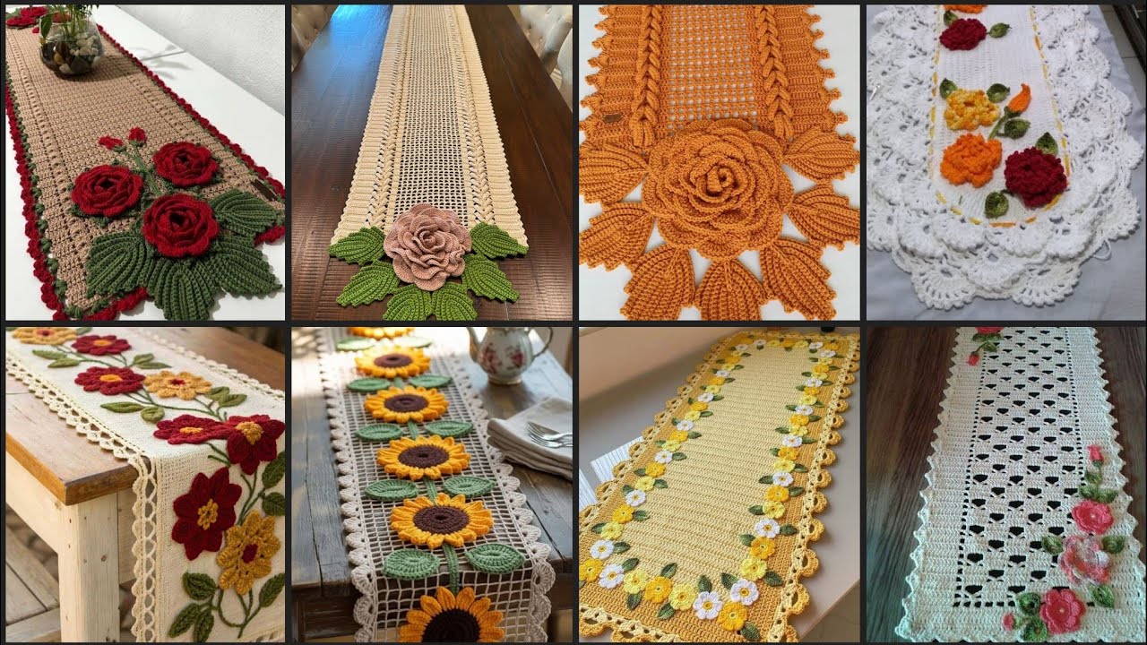 Beautiful and attractive crochet table runner and mats new design and patterns ideas 2026