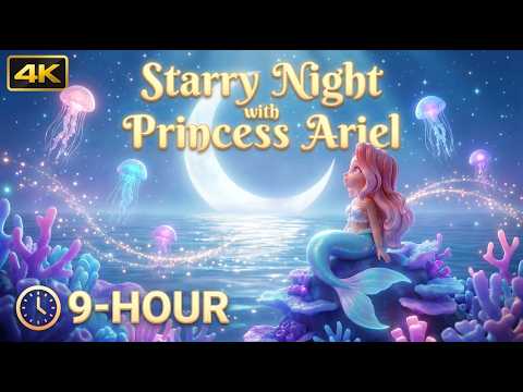 ✨ Starry Night with Princess Ariel 🌊⭐ | Calm Music for Sleep & Growing Minds ✨