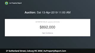 27 Sutherland Street, Coburg VIC 3058 | AuPropertyReport.Com 27 Sutherland Street, Coburg VIC 3058 | AuPropertyReport.Com