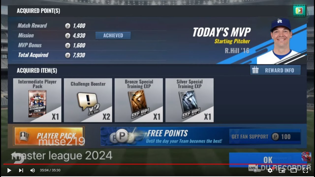 MLB 9 innings 2021 -   Master League 2024 Live  , OffSeason  Event , Back To BAck Homerun