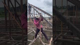 How a Wooden Roof Carcass Is Built Step-by-Step Construction Process. #woodbuilt #raftfoundation