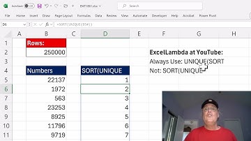 UNIQUE-SORT, not SORT-UNIQUE: Killer Array Formula Trick That Everyone Should Know. EMT 1861