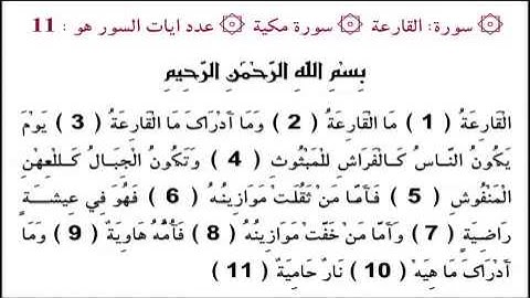 القارئ الزين محمد أحمد سورة القارعة