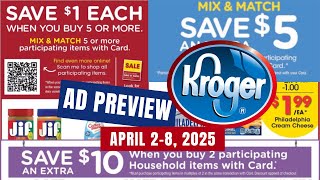 *MEGA SALE* Kroger Ad Preview for 4/2-4/8 | Buy 5 Save $1 Each, Personal Care Event, Buy 2 Save $10